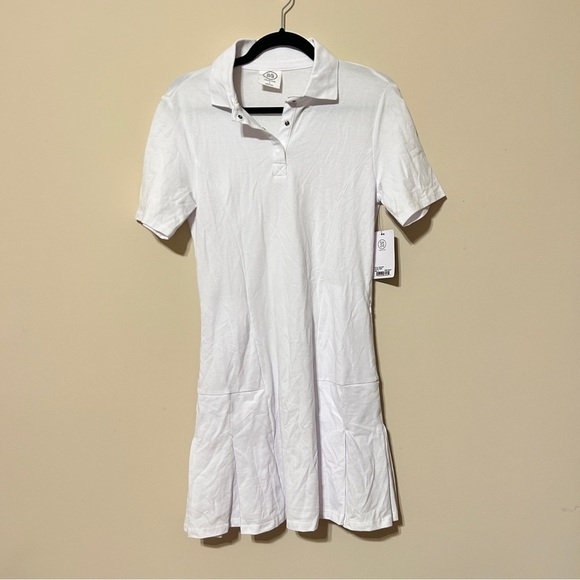 NWT [sage collective pro shop] volley stretch cotton sport dress in white - Picture 3 of 5